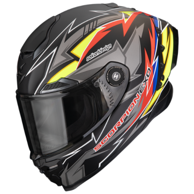 CASCO SCORPION EXO-RACE AIR MOVE ON NEGRO / ROJO / AMARILLO MATE