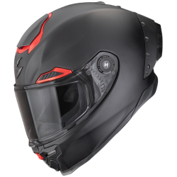 CASCO SCORPION EXO-RACE AIR SOLID NEGRO MATE / ROJO