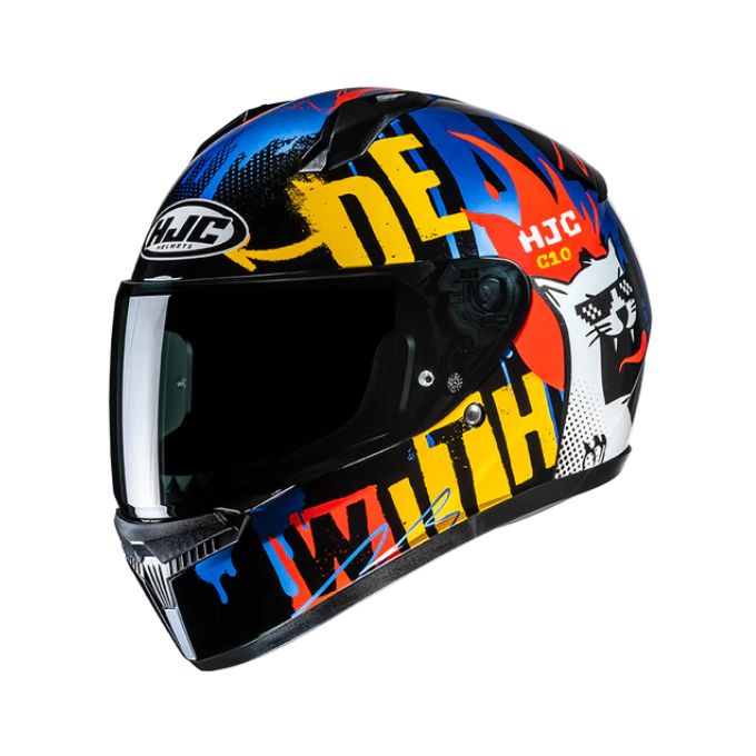 CASCO HJC C10 FOP AMARILLO / AZUL / NEGRO