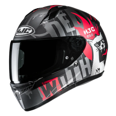 CASCO HJC C10 FOP NEGRO / ROJO 