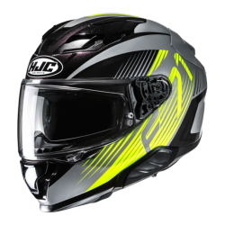 CASCO MOTO INTEGRAL HJC F71 CATOS NEGRO / GRIS / AMARILLO NEON