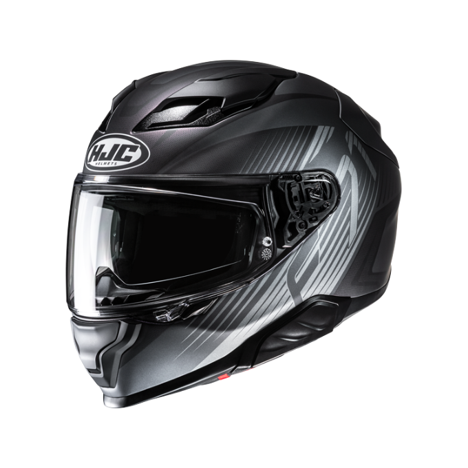 CASCO MOTO INTEGRAL HJC F71 CATOS NEGRO / BLANCO