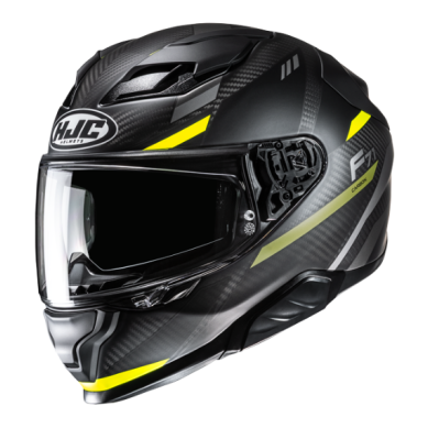 CASCO HJC F71 CARBON ESIRA NEGRO / AMARILLO