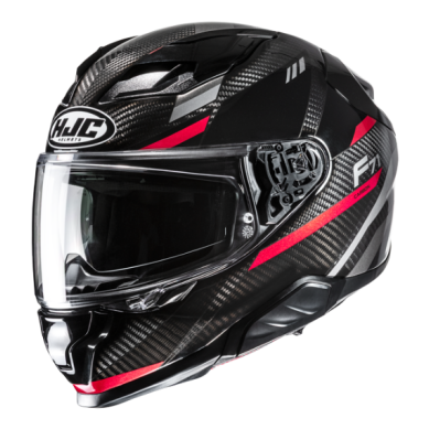 CASCO HJC F71 CARBON ESIRA NEGRO / ROJO