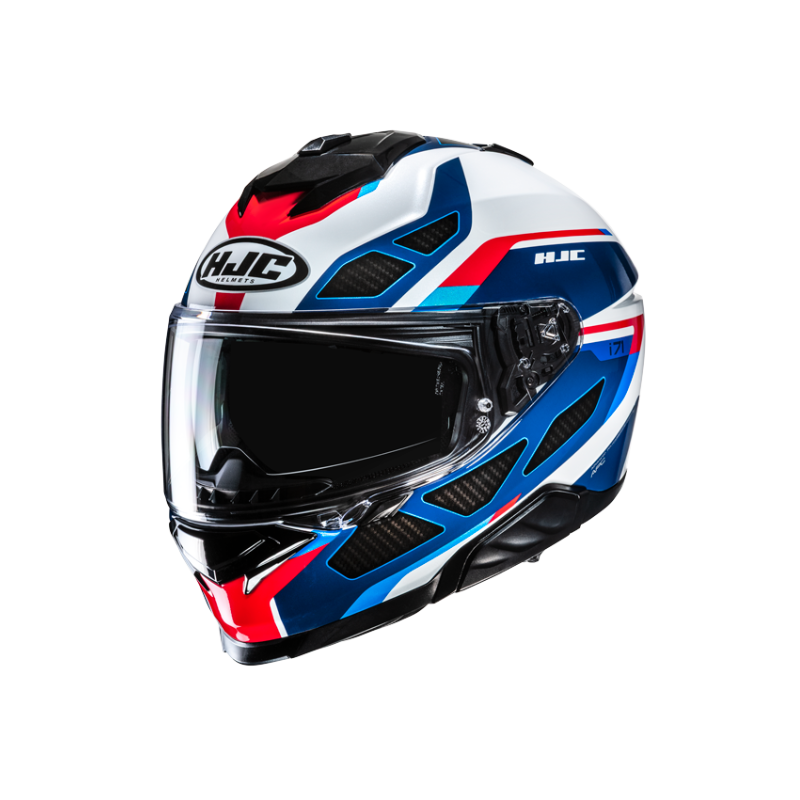 CASCO HJC I71 ZEST BLANCO / AZUL / ROJO
