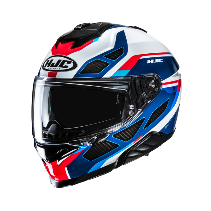 CASCO HJC I71 ZEST BLANCO / AZUL / ROJO
