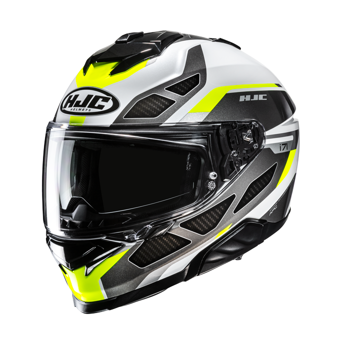 CASCO HJC I71 ZEST BLANCO / AMARILLO NEON