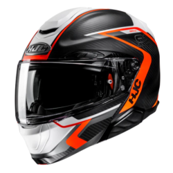 CASCO HJC RPHA 91 CARBON LAGOS NEGRO / NARANJA