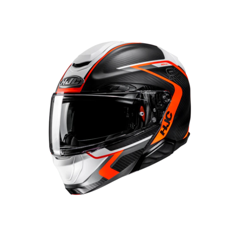 CASCO HJC RPHA 91 CARBON LAGOS NEGRO / NARANJA
