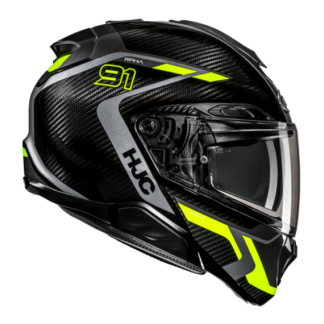 CASCO HJC RPHA 91 CARBON LAGOS NEGRO / AMARILLO NEON