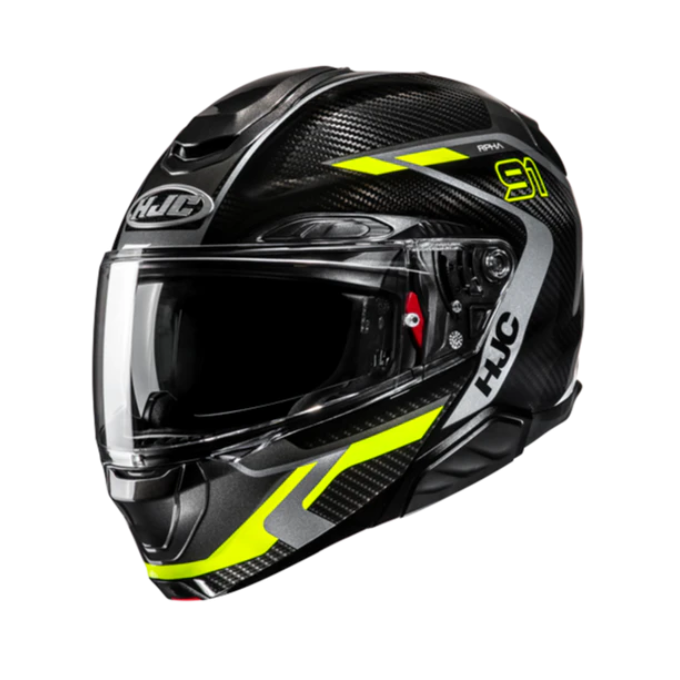 CASCO HJC RPHA 91 CARBON LAGOS NEGRO / AMARILLO NEON