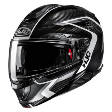 CASCO HJC RPHA 91 CARBON LAGOS NEGRO / BALNCO