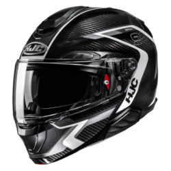 CASCO HJC RPHA 91 CARBON LAGOS NEGRO / BALNCO