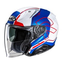CASCO JET HJC RPHA 31 DREEN BLANCO / AZUL / ROJO