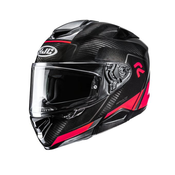 CASCO INTEGRAL HJC RPHA 72 CARBON FYNEX NEGRO / ROJO