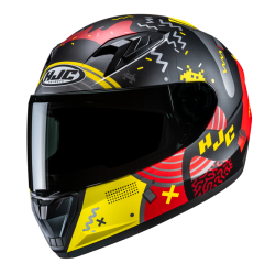 CASCO HJC Y10 MIKA NEGRO / ROJO / AMARILLO