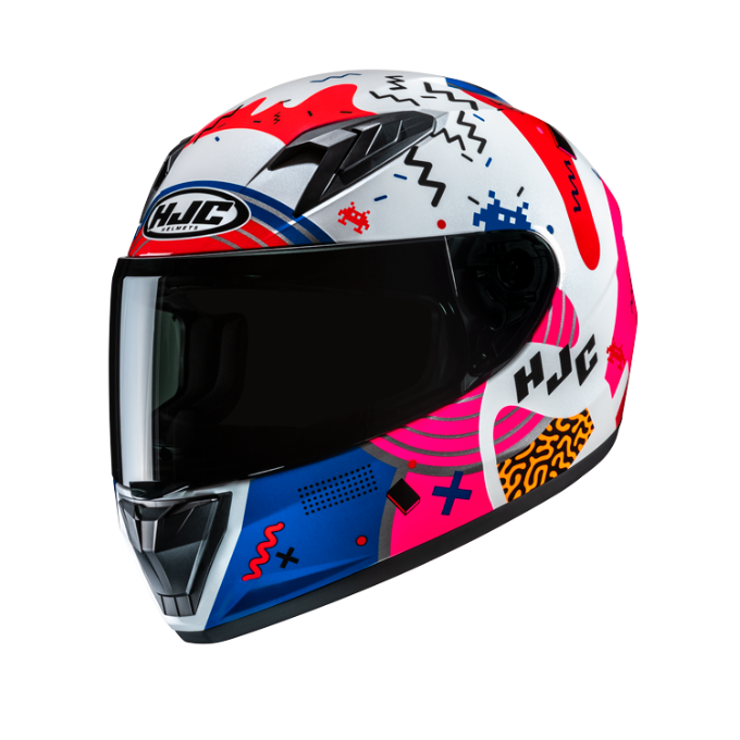 CASCO HJC Y10 MIKA BLANCO / ROJO / AZUL