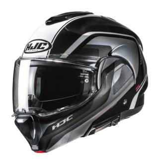 CASCO MODULAR HJC F100 REFF NEGRO / BLANCO / AZUL