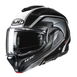 CASCO MODULAR HJC F100 REFF NEGRO / BLANCO / AZUL