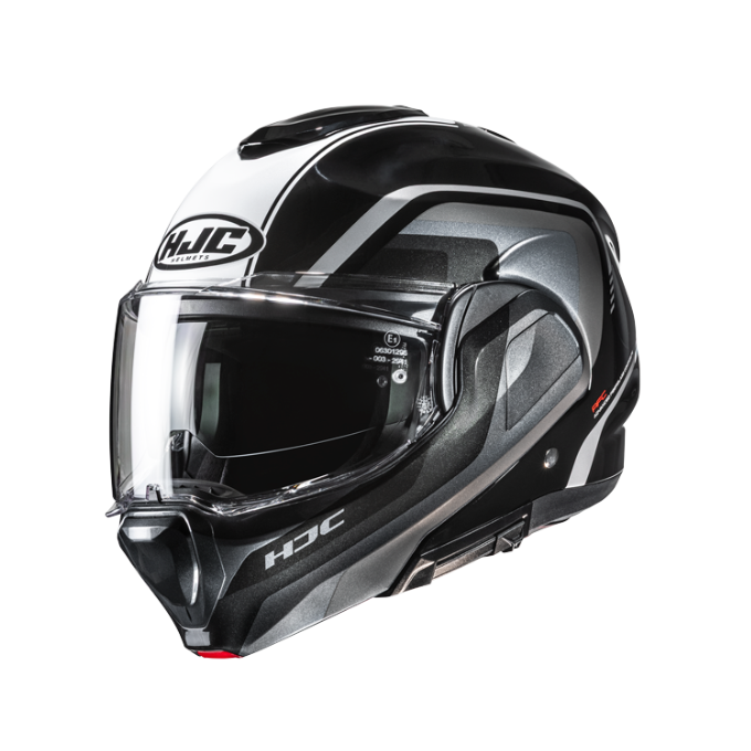 CASCO MODULAR HJC F100 REFF NEGRO / BLANCO / AZUL