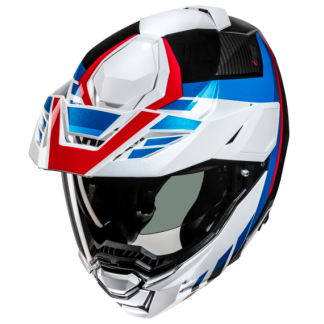 CASCO MODULAR HJC I80 IMES BLANCO /  AZUL / NEGRO