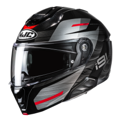 CASCO IMODULAR HJC I91 DUSK NEGRO / ROJO