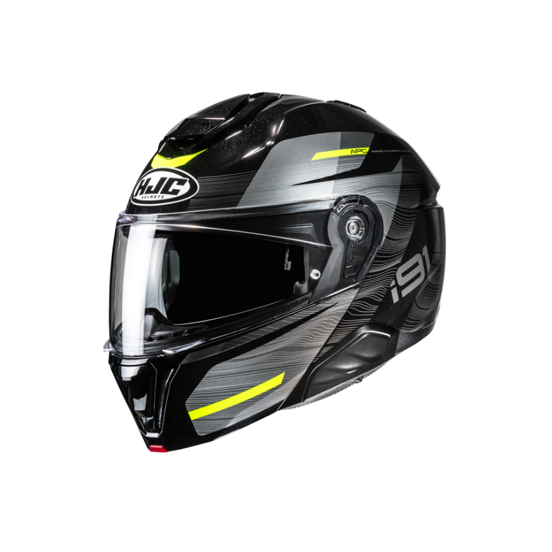 CASCO IMODULAR HJC I91 DUSK NEGRO / AMARILLO NEON