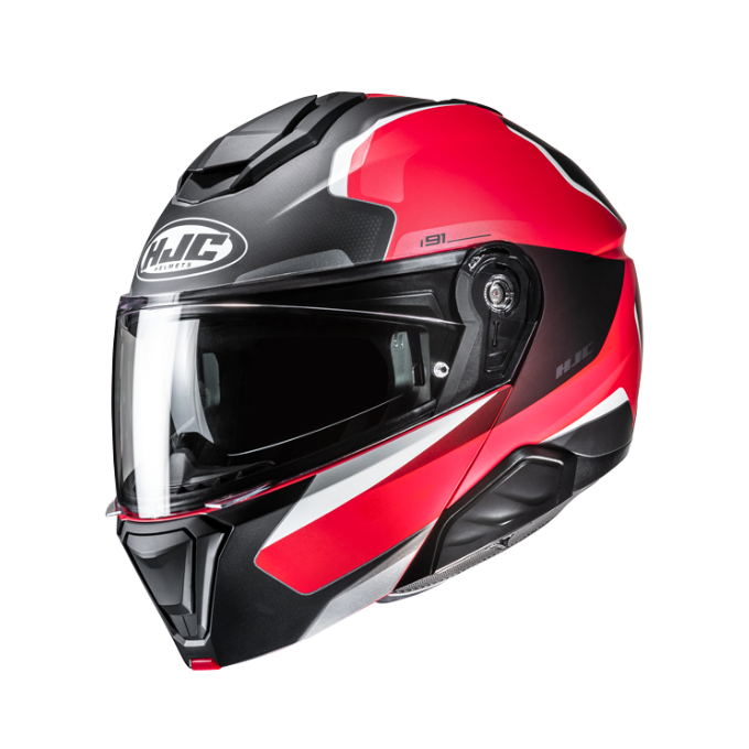 CASCO IMODULAR HJC I91 FELIO NEGRO / ROJO