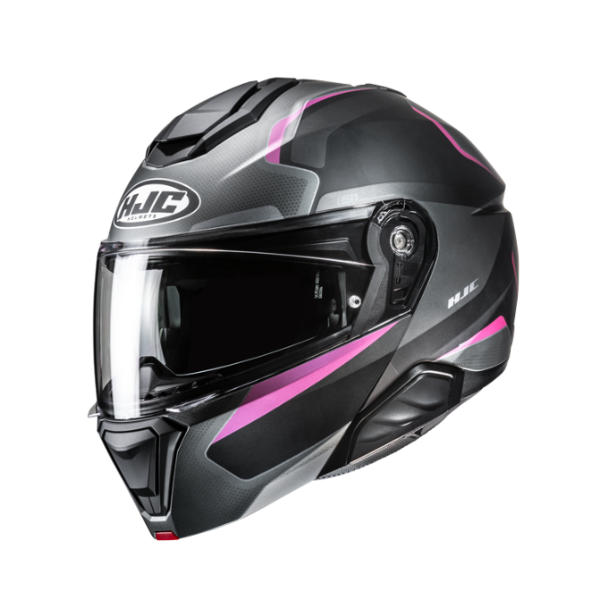CASCO IMODULAR HJC I91 FELIO NEGRO / ROSA