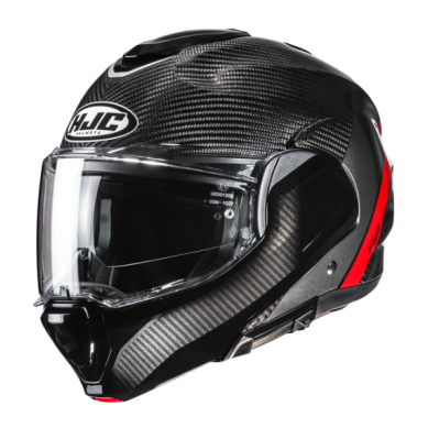 CASCO MODULAR F100 CARBON STAN ROJO