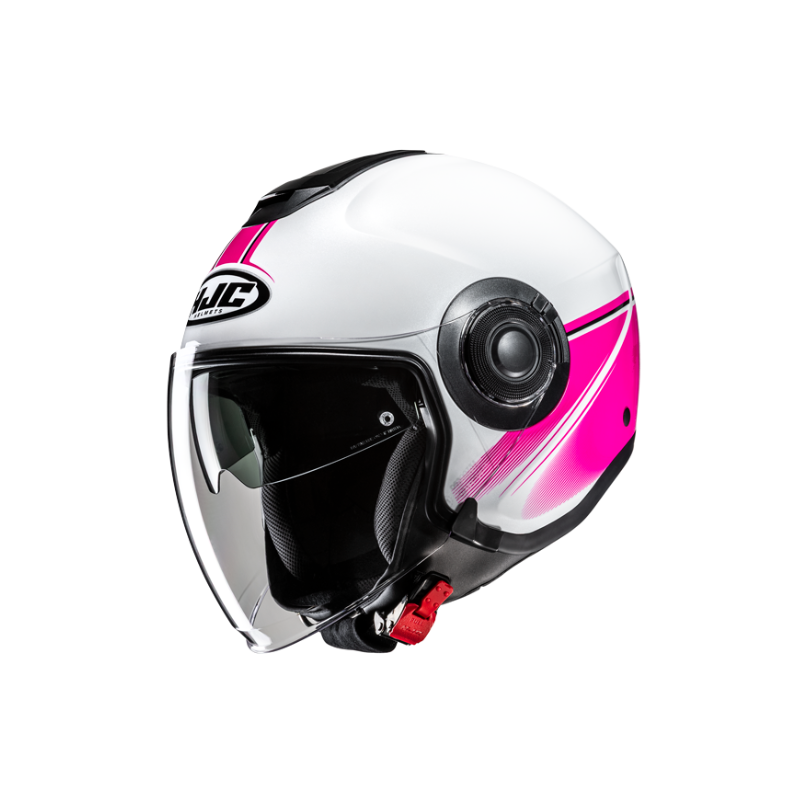 CASCO JET HJC I40N VISION BLANCO / ROSA