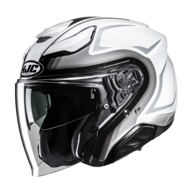 CASCO JET HJC F31 BASK NEGRO / BLANCO