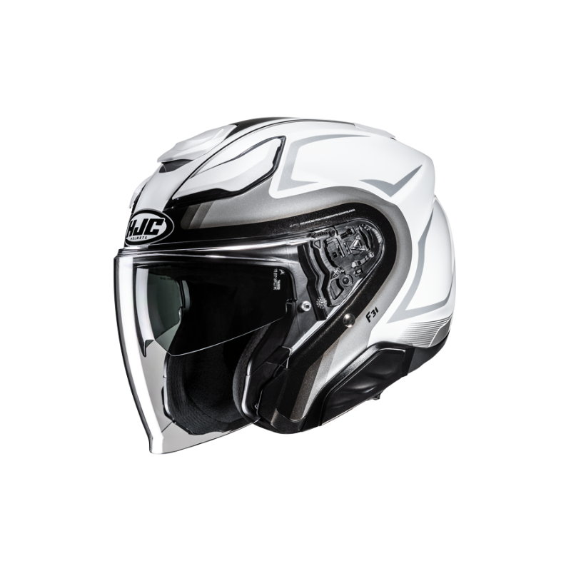 CASCO JET HJC F31 BASK NEGRO / BLANCO