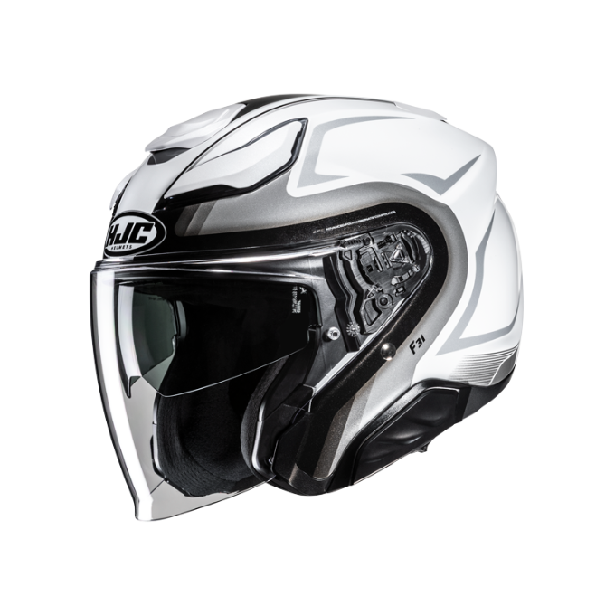 CASCO JET HJC F31 BASK NEGRO / BLANCO