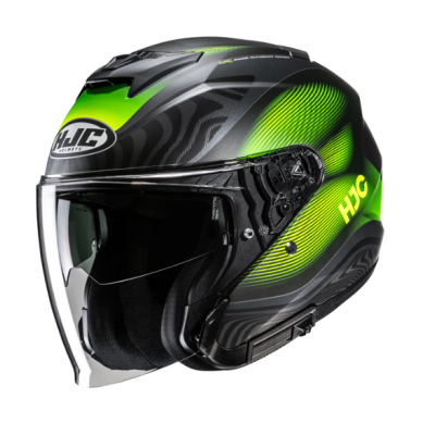 CASCO JET HJC I31 DEPE NEGRO / VERDE NEÓN