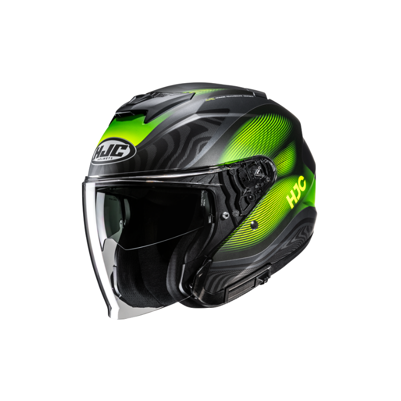 CASCO JET HJC I31 DEPE NEGRO / VERDE NEÓN