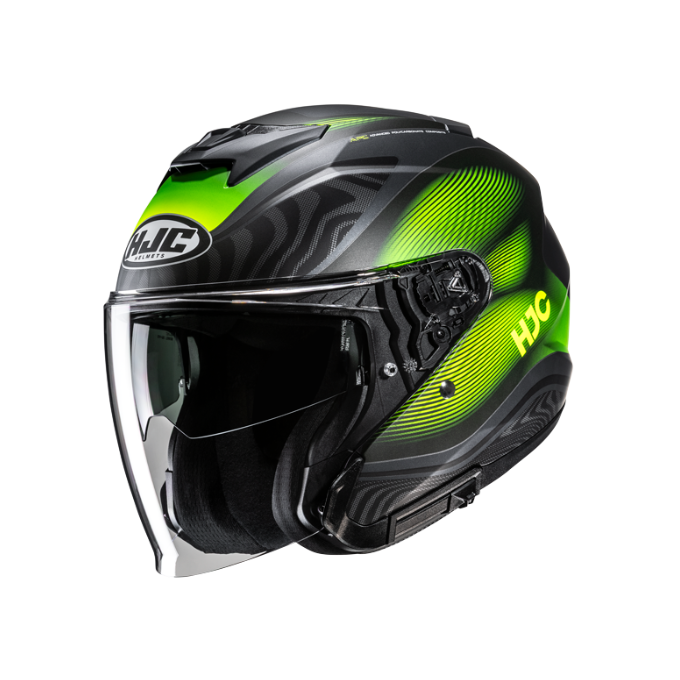 CASCO JET HJC I31 DEPE NEGRO / VERDE NEÓN