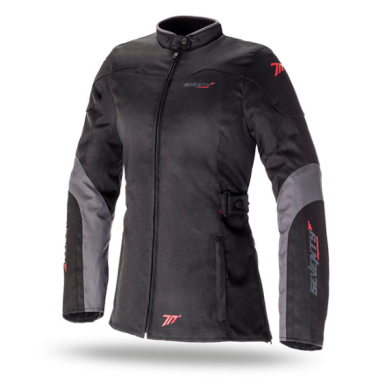 CHAQUETA CORDURA SEVENTY DEGREES SD-JC51 RACING NEGRO / GRIS TALLA XS / L