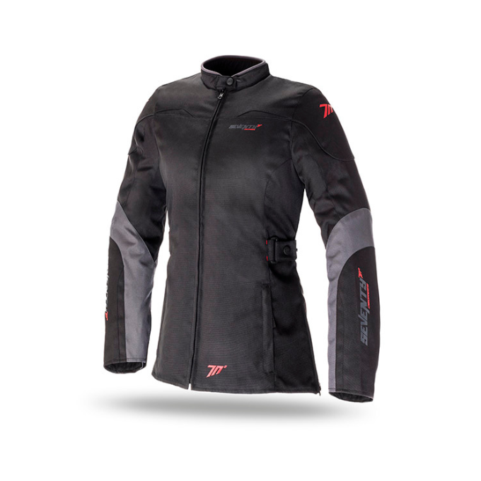 CHAQUETA CORDURA SEVENTY DEGREES SD-JC51 RACING NEGRO / GRIS TALLA XS / L