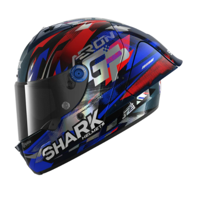 CASCO SHARK REPLICA AERON GP FIM RACING ZARCO VICTORY 2025 CARBONO AZUL CROMADO