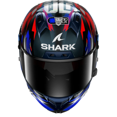 CASCO SHARK REPLICA AERON GP FIM RACING ZARCO VICTORY 2025 CARBONO AZUL CROMADO
