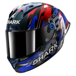 CASCO SHARK REPLICA AERON GP FIM RACING ZARCO VICTORY 2025 CARBONO AZUL CROMADO
