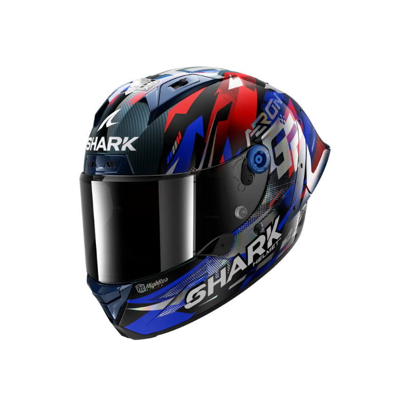 CASCO SHARK REPLICA AERON GP FIM RACING ZARCO VICTORY 2025 CARBONO AZUL CROMADO