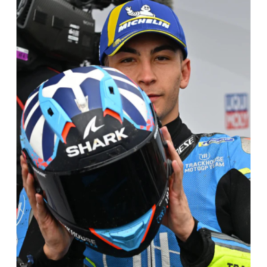 CASCO SHARK REPLICA AERON GP FIM RACING RÉPLICA RAUL FERNANDEZ Azul Azul Blanco