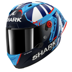 CASCO SHARK REPLICA AERON GP FIM RACING RÉPLICA RAUL FERNANDEZ Azul Azul Blanco