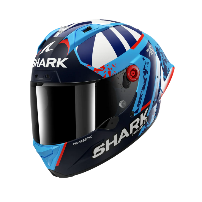 CASCO SHARK REPLICA AERON GP FIM RACING RÉPLICA RAUL FERNANDEZ Azul Azul Blanco