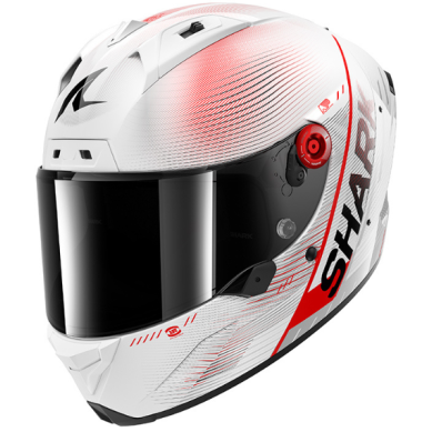 CASCO SHARK AERON SPEED TECH BLANCO ROJO