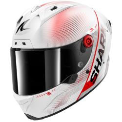 CASCO SHARK AERON SPEED TECH BLANCO ROJO