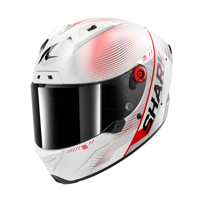 CASCO SHARK AERON SPEED TECH BLANCO ROJO