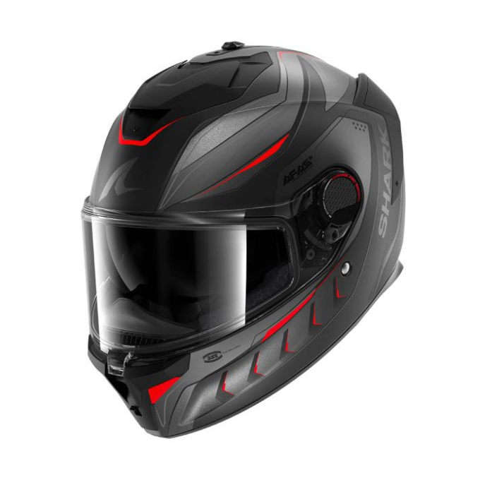 CASCO INTEGRAL SHARK SPARTAN MEKARIUM NEGRO / ROJO